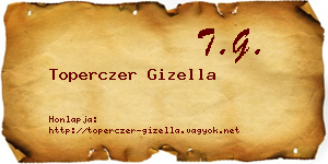 Toperczer Gizella névjegykártya