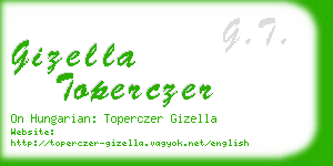 gizella toperczer business card